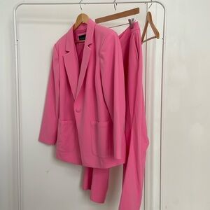 Eloquii Pink Blazer Pant Set sz 18